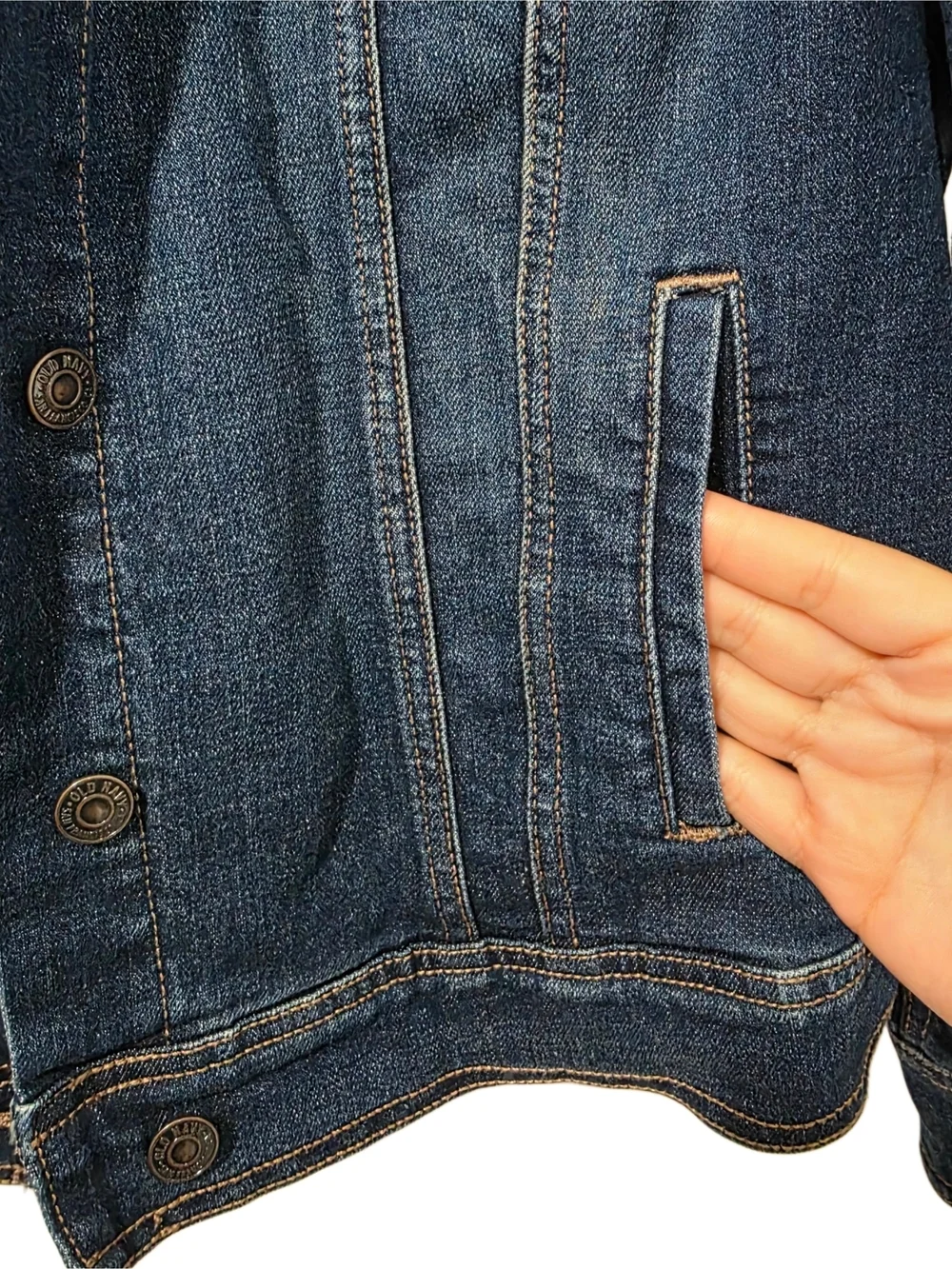 Old Navy Dark Blue Denim Jacket for Women